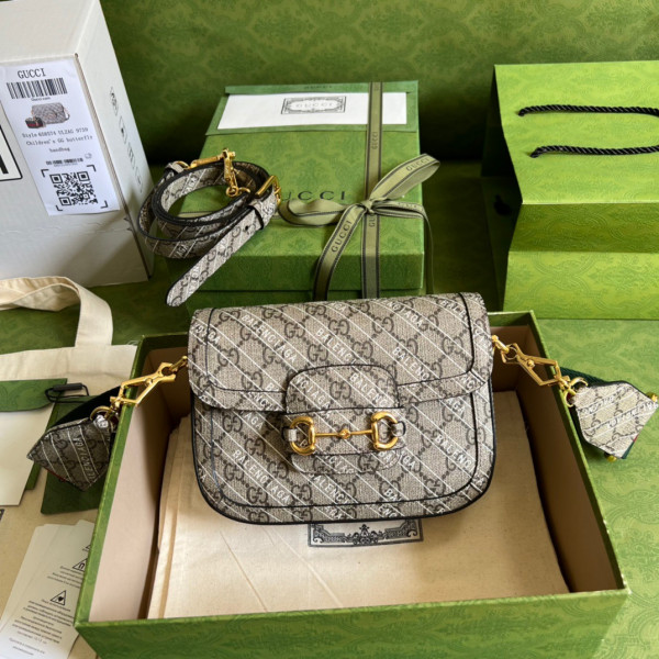 g*u*i x Ba*len*cia*ga horsebit 1955 mini bag