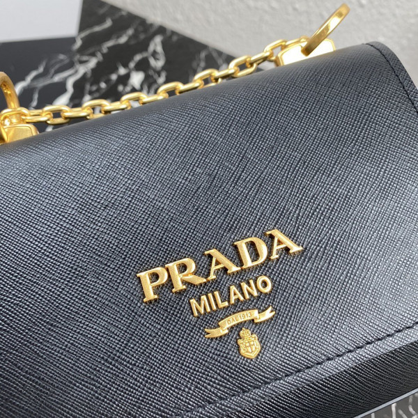 Pra*a saffiano leather