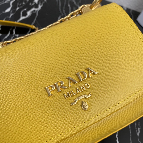 Pra*a saffiano leather
