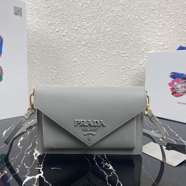 Pra*a saffiano leather mini-bag