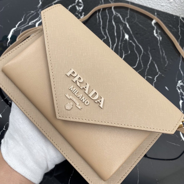 Pra*a saffiano leather mini-bag