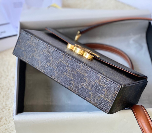 Ce**e box triomphe in triomphe canvas and calfskin