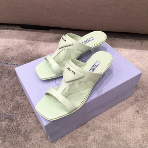 Pra*a brushed leather high-heeled thong sandals
