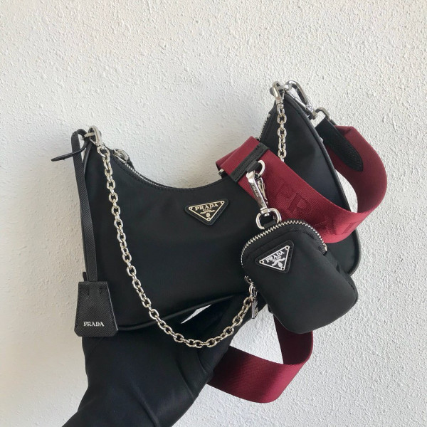 Pra*a nylon hobo bag