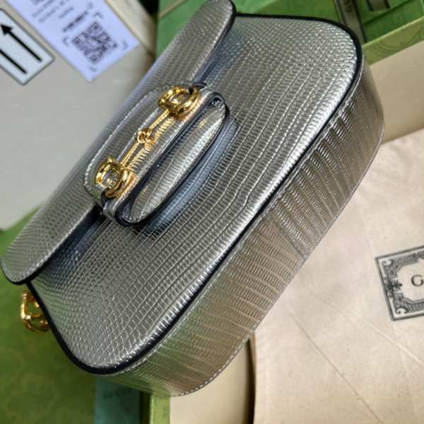 G*u*i horsebit 1955 lizard mini bag