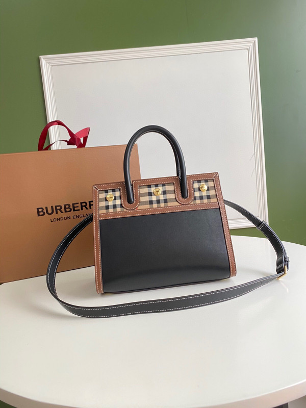 B**rry mini vintage check two-handle title bag
