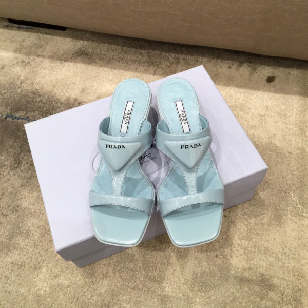 Pra*a brushed leather high-heeled thong sandals