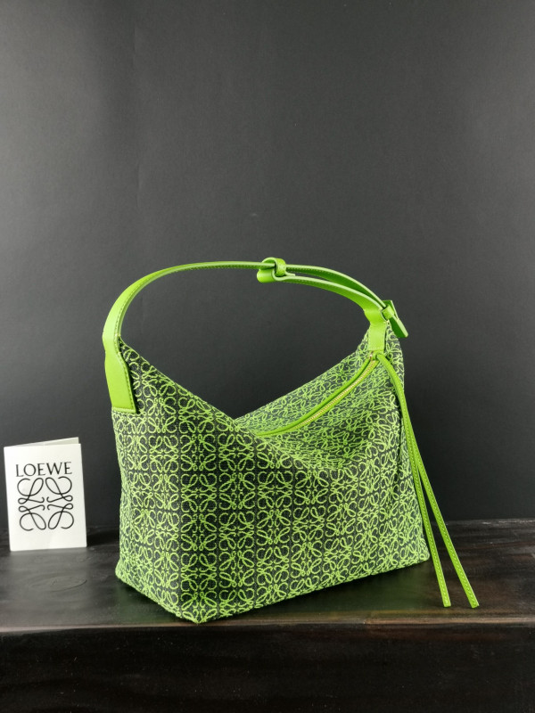 LOEWE Cubi bag in Anagram jacquard and calfskin