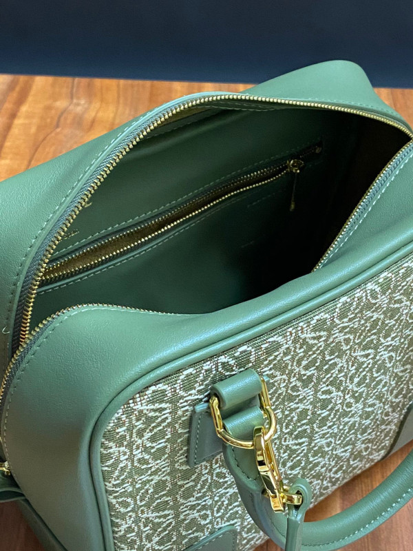 LOEWE Amazona 19 square bag in jacquard and calfskin