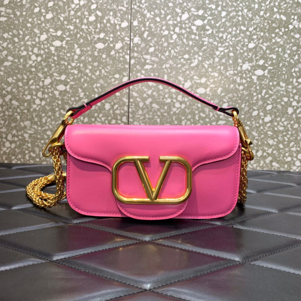VALENTINO LOCÒ SMALL SHOULDER BAG IN CALFSKIN