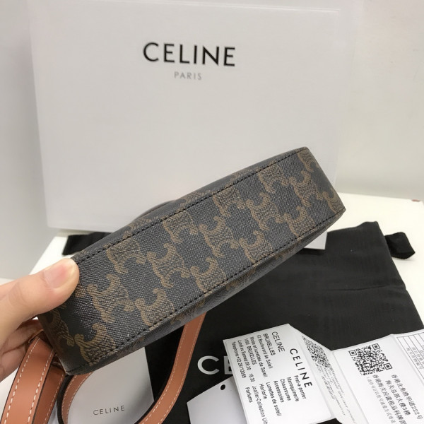 Ce**e small camera bag in triomphe canvas