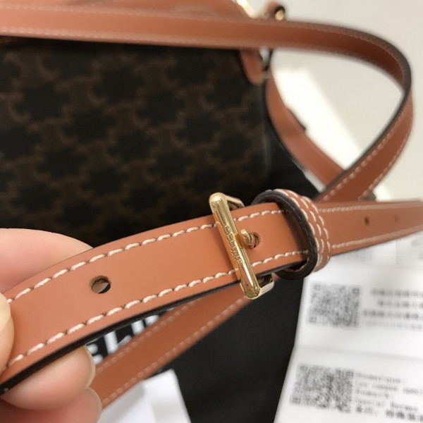 Ce**e small camera bag in triomphe canvas
