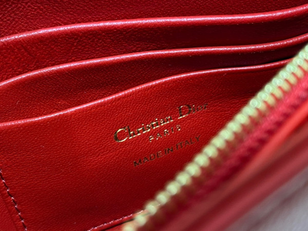 D*or caro zipped pouch with chain
