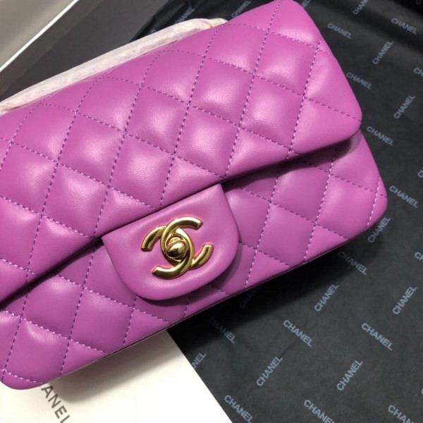 CL FLAP BAG LAMBSKIN