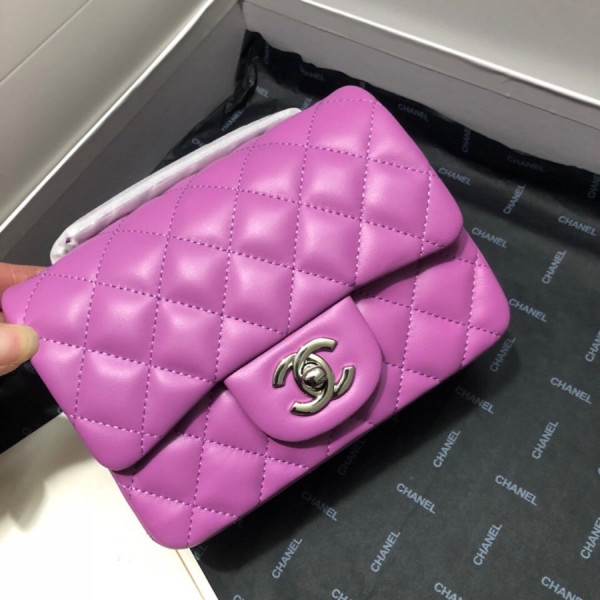 CL FLAP BAG LAMBSKIN