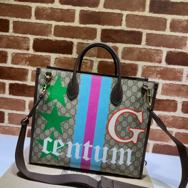 G*u*i medium tote with interlocking g