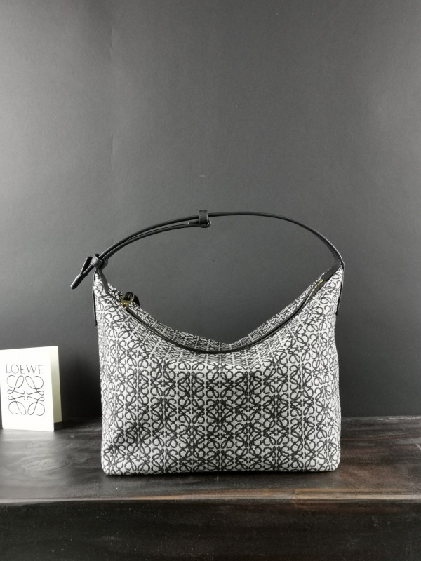 LOEWE Cubi bag in Anagram jacquard and calfskin