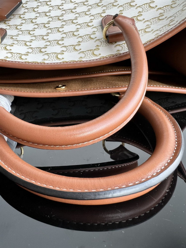 Ce**e mini horizontal cabas in triomphe canvas and calfskin