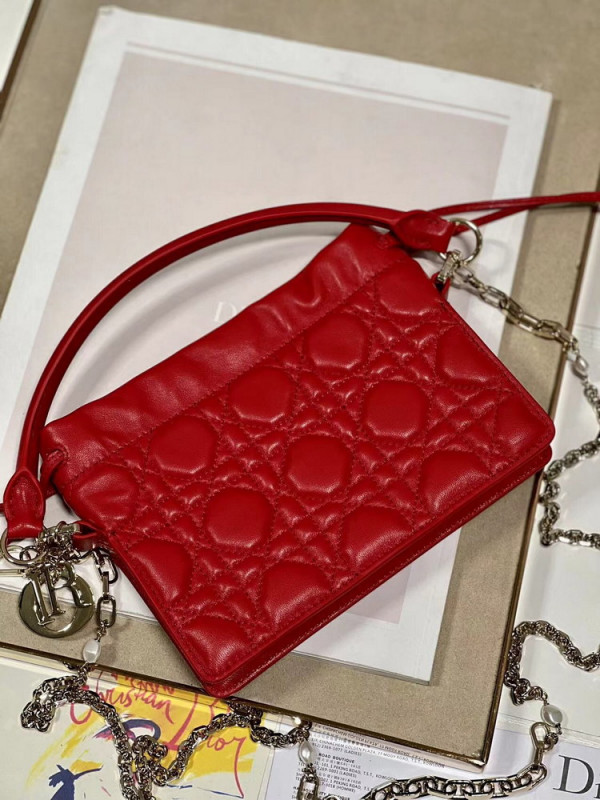 lady D*or top handle drawstring mini bag