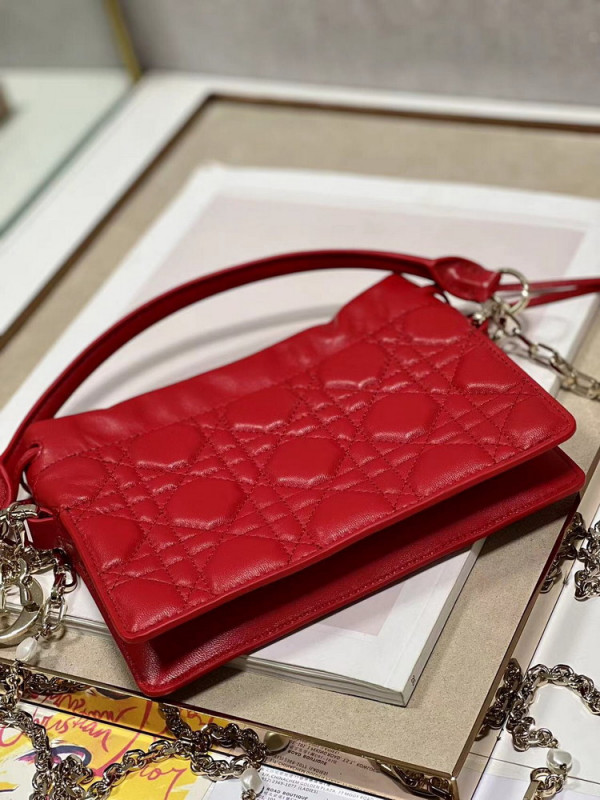 lady D*or top handle drawstring mini bag