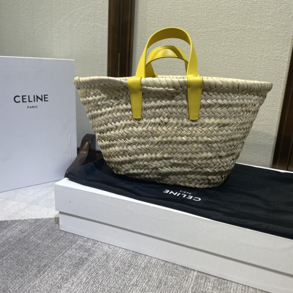 Ce**e triomphe Ce**e classic panier in palm leaves and calfskin