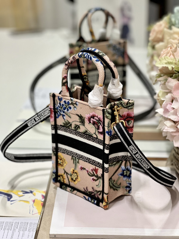 mini D*or book tote phone bag
