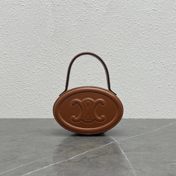 OVAL BAG CUIR TRIOMPHE CLUTCH
