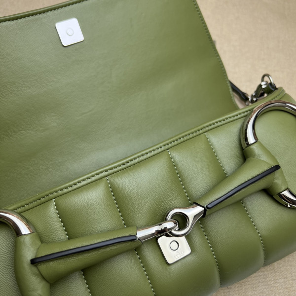 G*u*i horsebit chain big shoulder bag