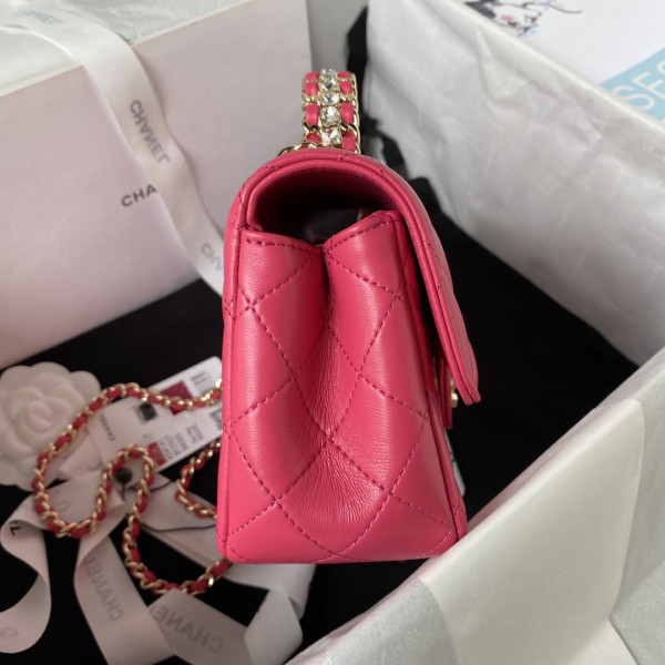 CL FLAP BAG WITH TOP HANDLE-21CM