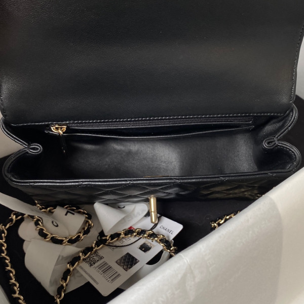 CL FLAP BAG WITH TOP HANDLE-21CM