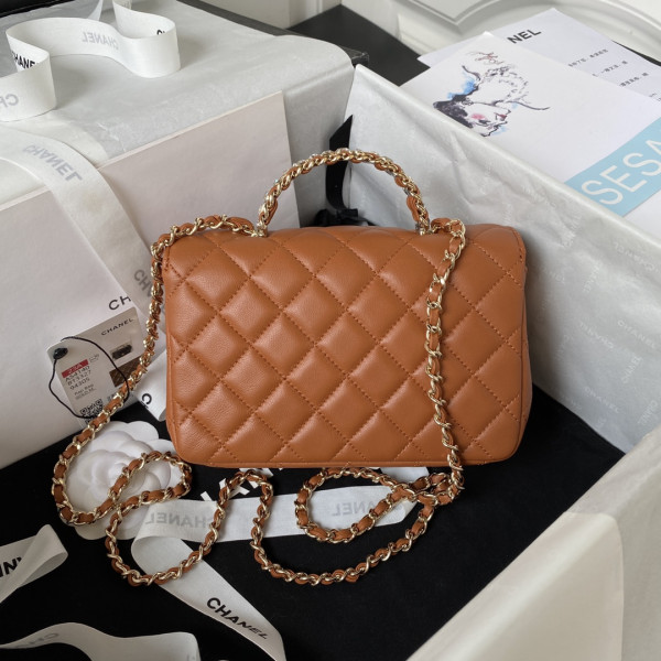 CL FLAP BAG WITH TOP HANDLE-18CM