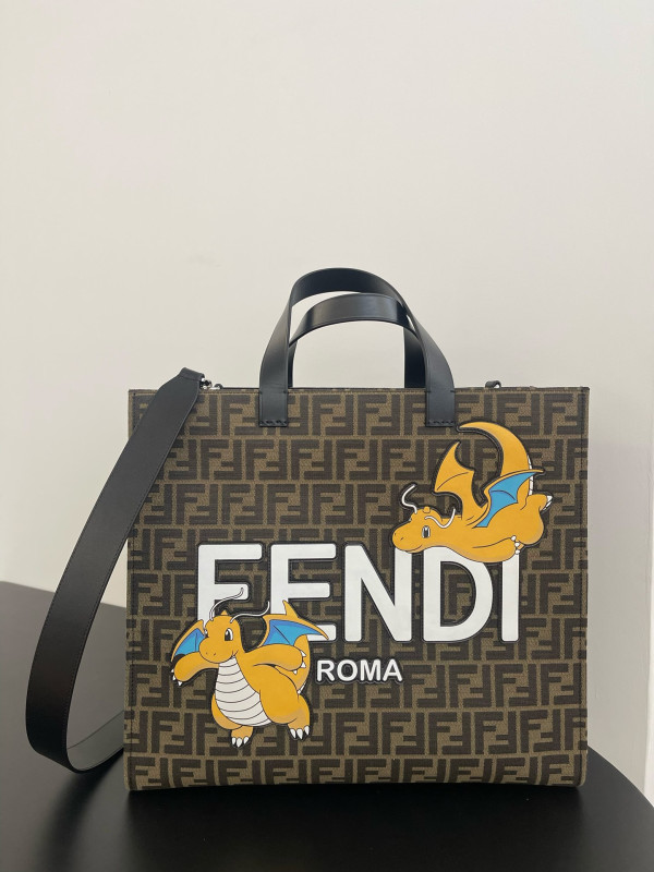 F**di ff jacquard shopper-41*35*19cm