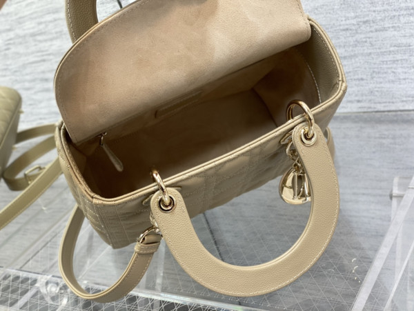lady D*or gold large calfskin-24cm
