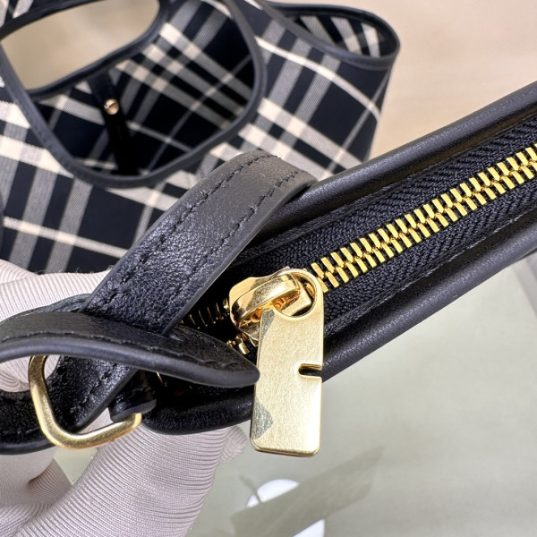 B**rry medium check tote bag-41*14*26cm