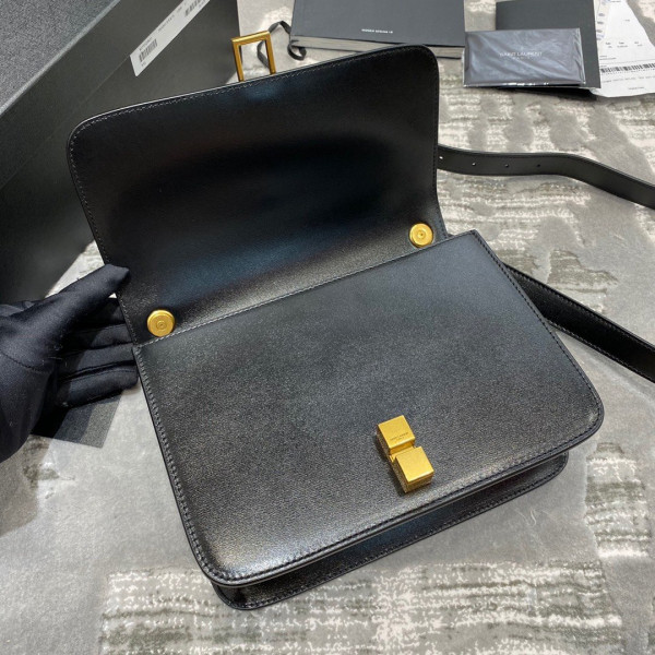 YSL LOULOU CARRE SATCHEL IN SMOOTH LEATHER